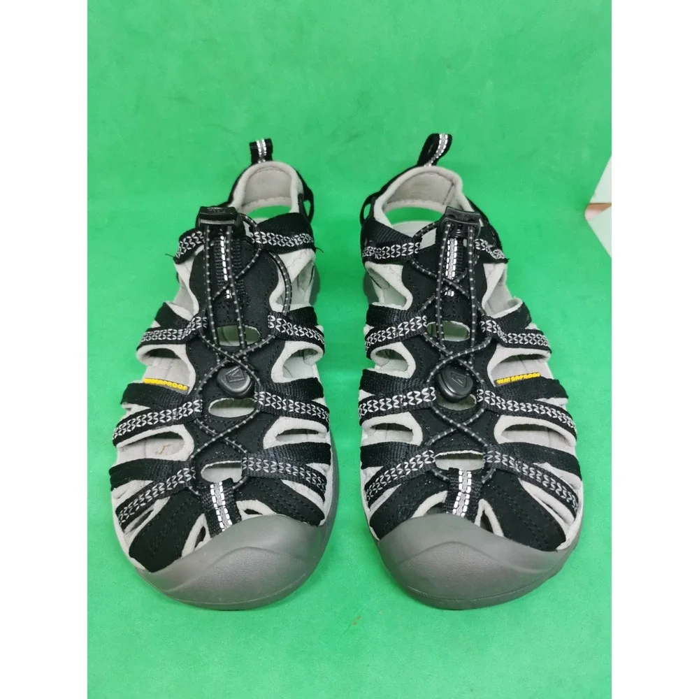 Keen Whisper Sport Sandals Womens Size 7.5 Water Trail Shoes Black Gray Hiking